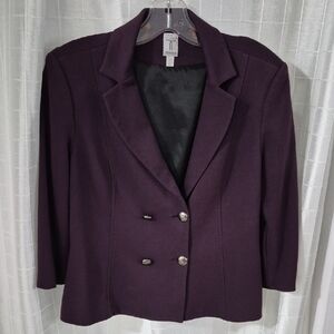 Tristan Women's Purple Blazer, SZ Large, Knit